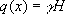 $q(x)=\gamma H$